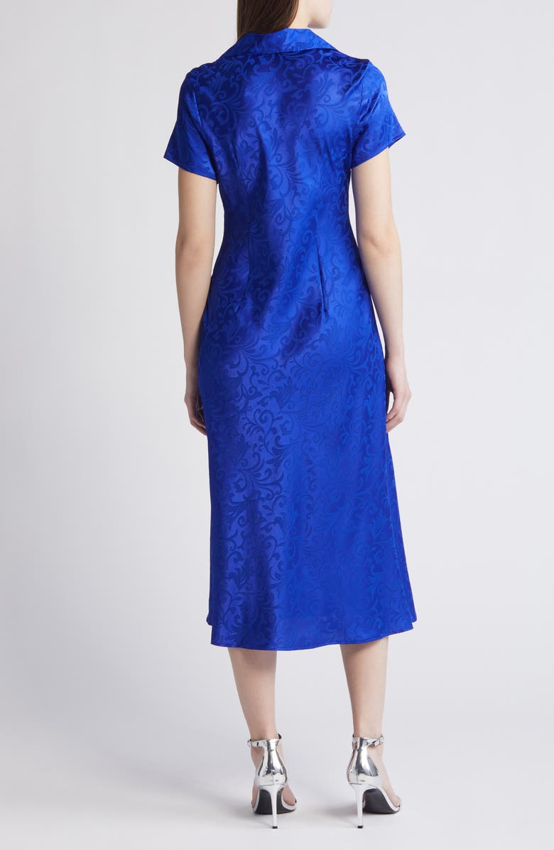 Connected Apparel Jacquard A-Line Midi Dress, Alternate, color, 