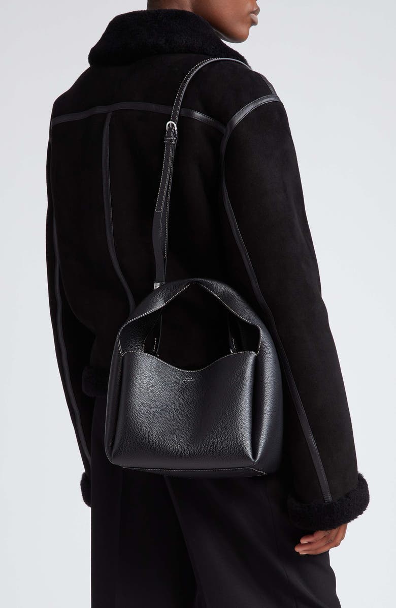 TOTEME Leather Bucket Bag, Alternate, color,