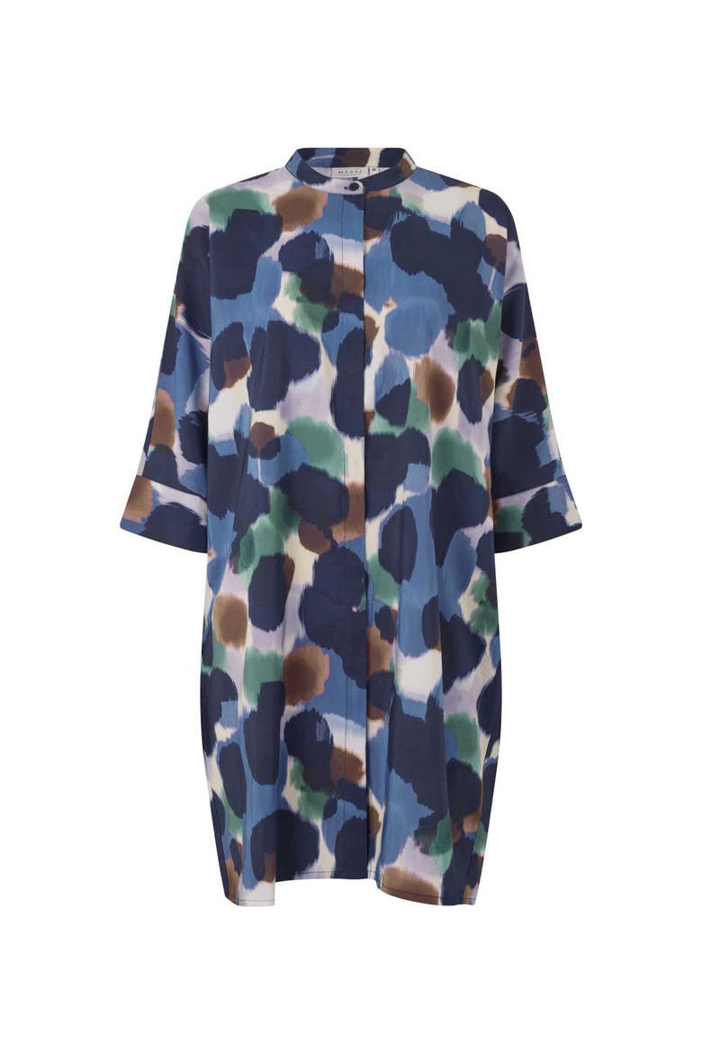 MaIosetta 3/4 Sleeve Round Neck Dress, Alternate, color, Navy Blazer
