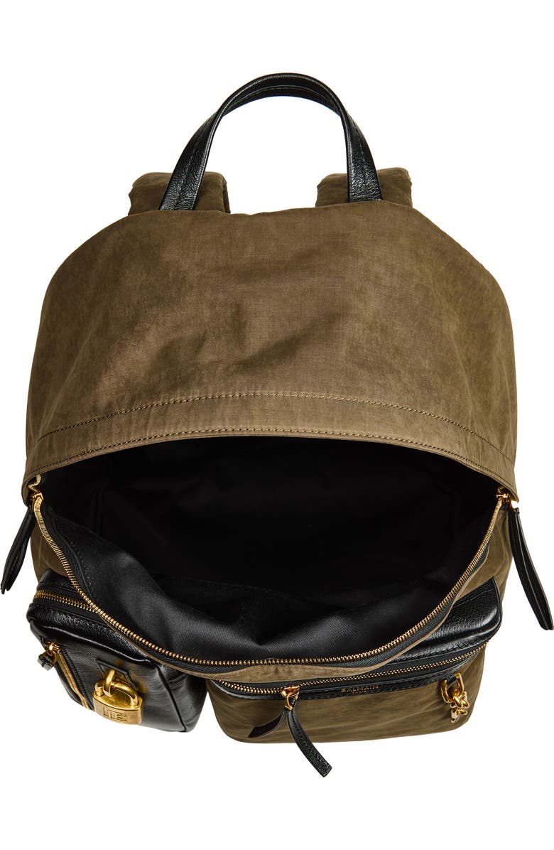 Balmain Pulse Backpack, Alternate, color, Uij Khaki/ Black