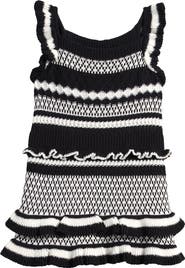 Splendid Kids' Ruffle Cotton Blend Sweater Dress
