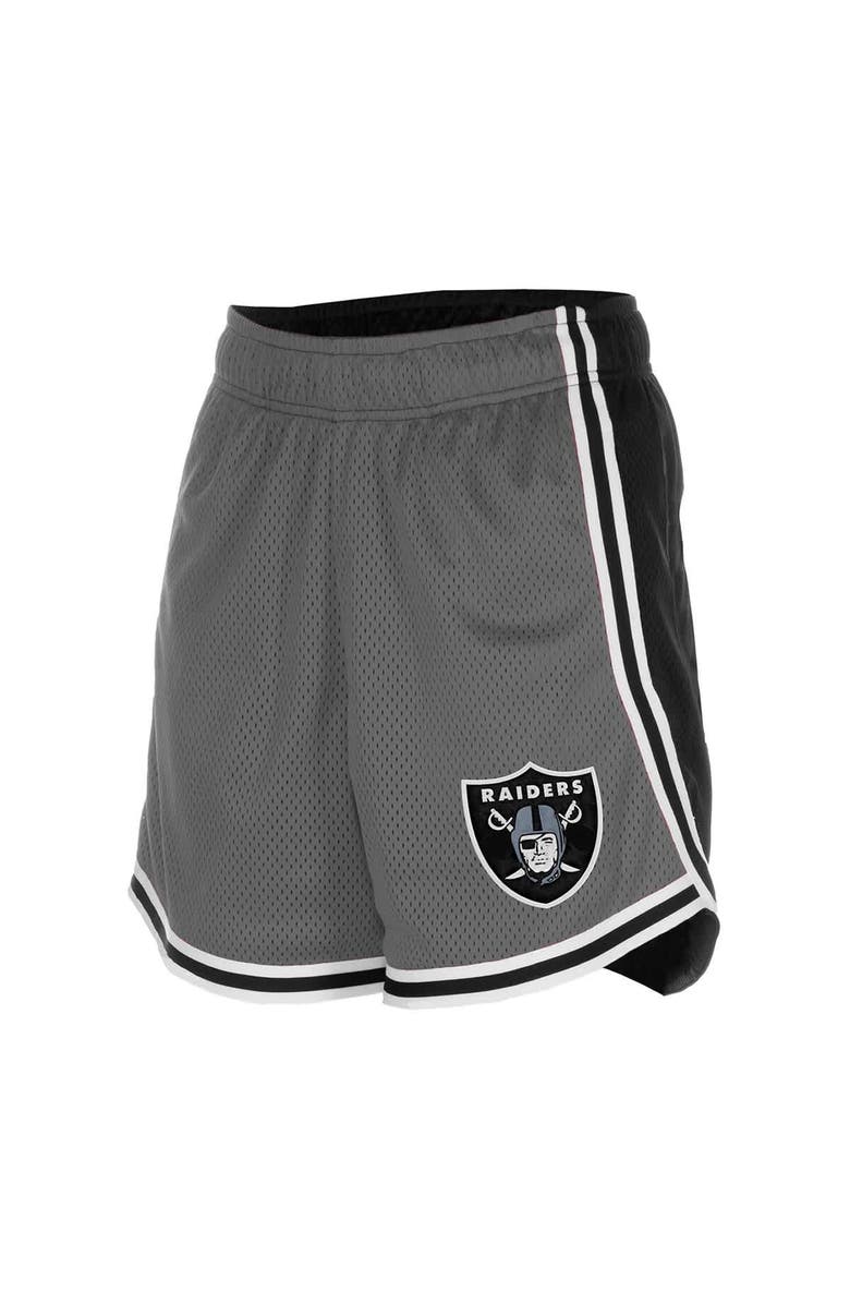 New Era Women's New Era Silver/Black Las Vegas Raiders Sport Classics Mesh Shorts, Alternate, color, Silver