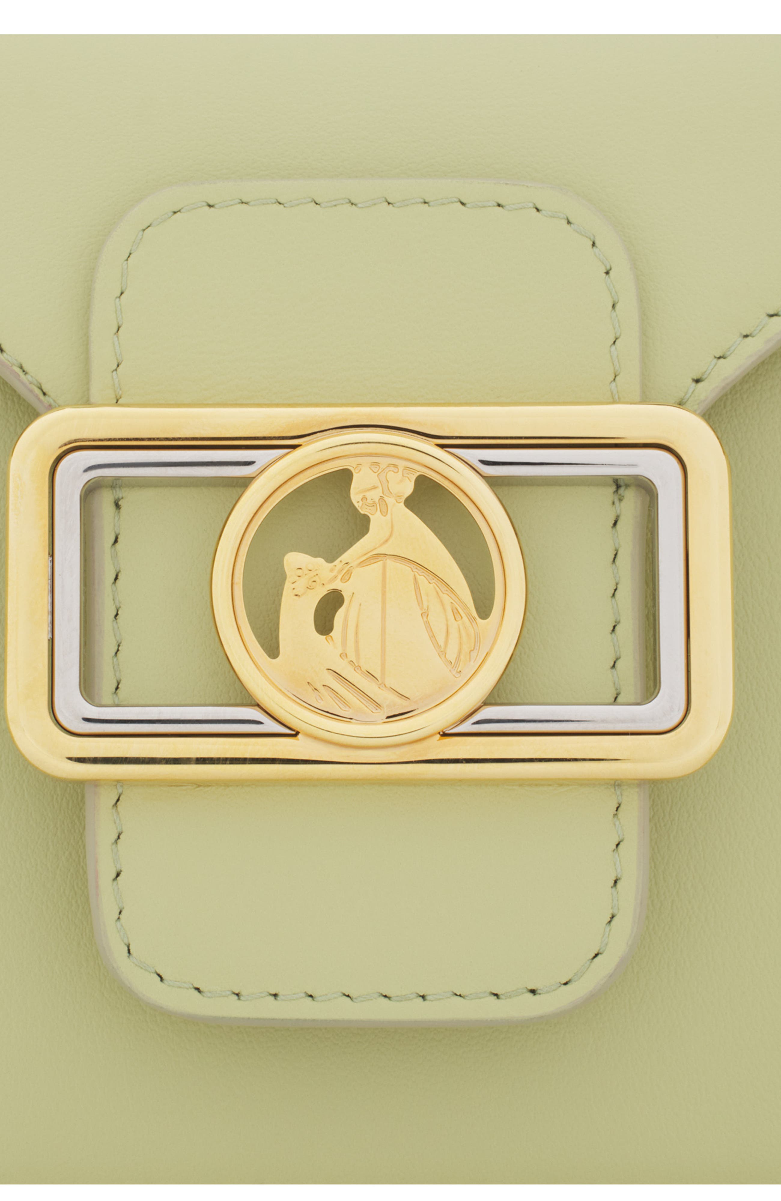 Lanvin Nano Pencil Cat Bag In Leather And Rhinestones, Alternate, color, 