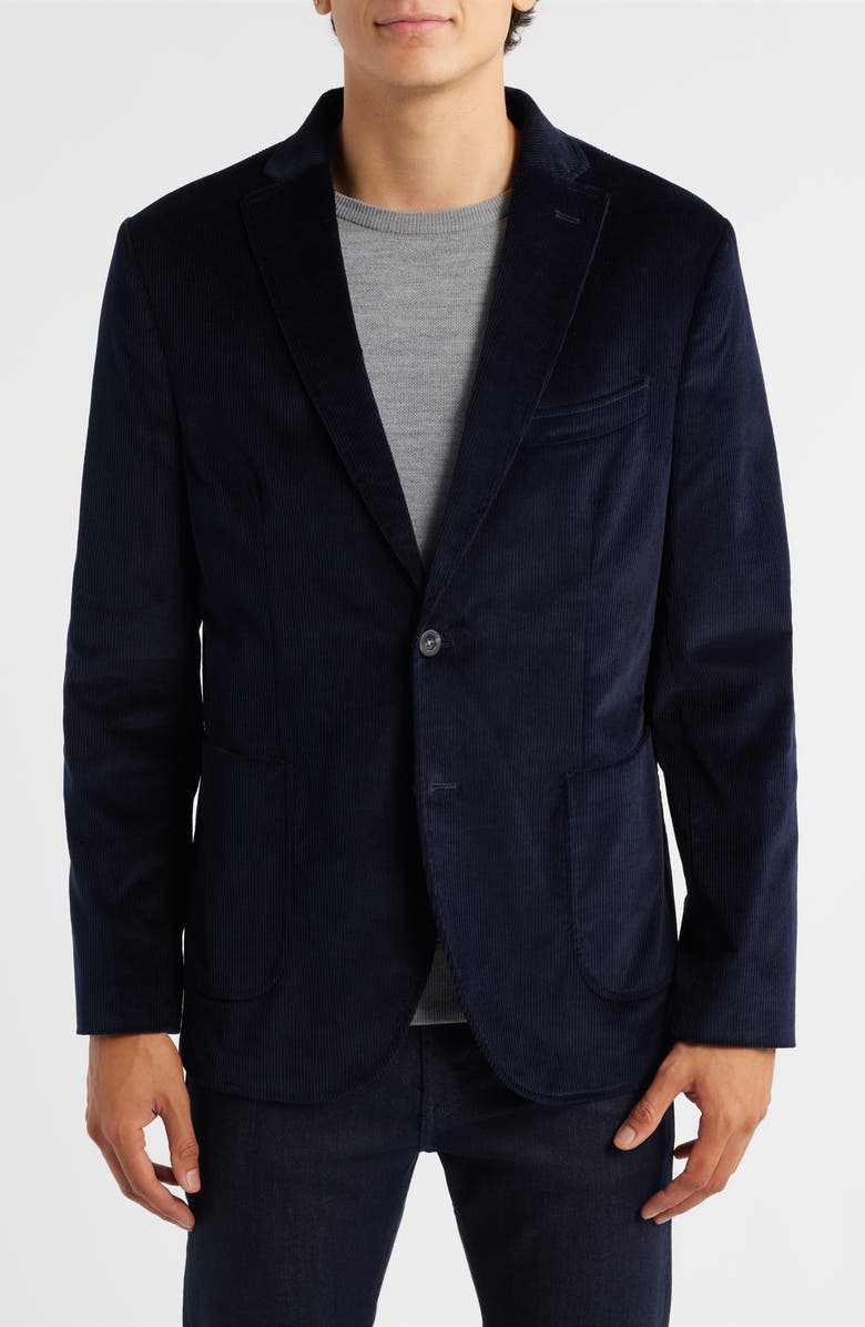 GRUNER 1949 Alfi Stretch Corduroy Sport Coat, Alternate, color, Navy