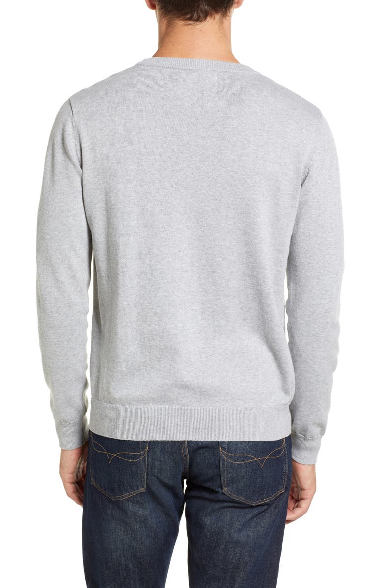 Schott NYC Men's Solid Cotton Crewneck Sweater, Alternate, color, 