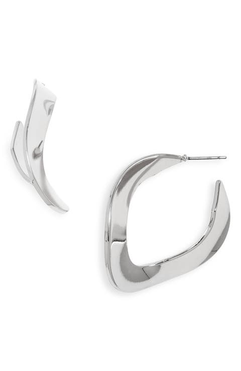 Twisted Ribbon Hoop Earrings