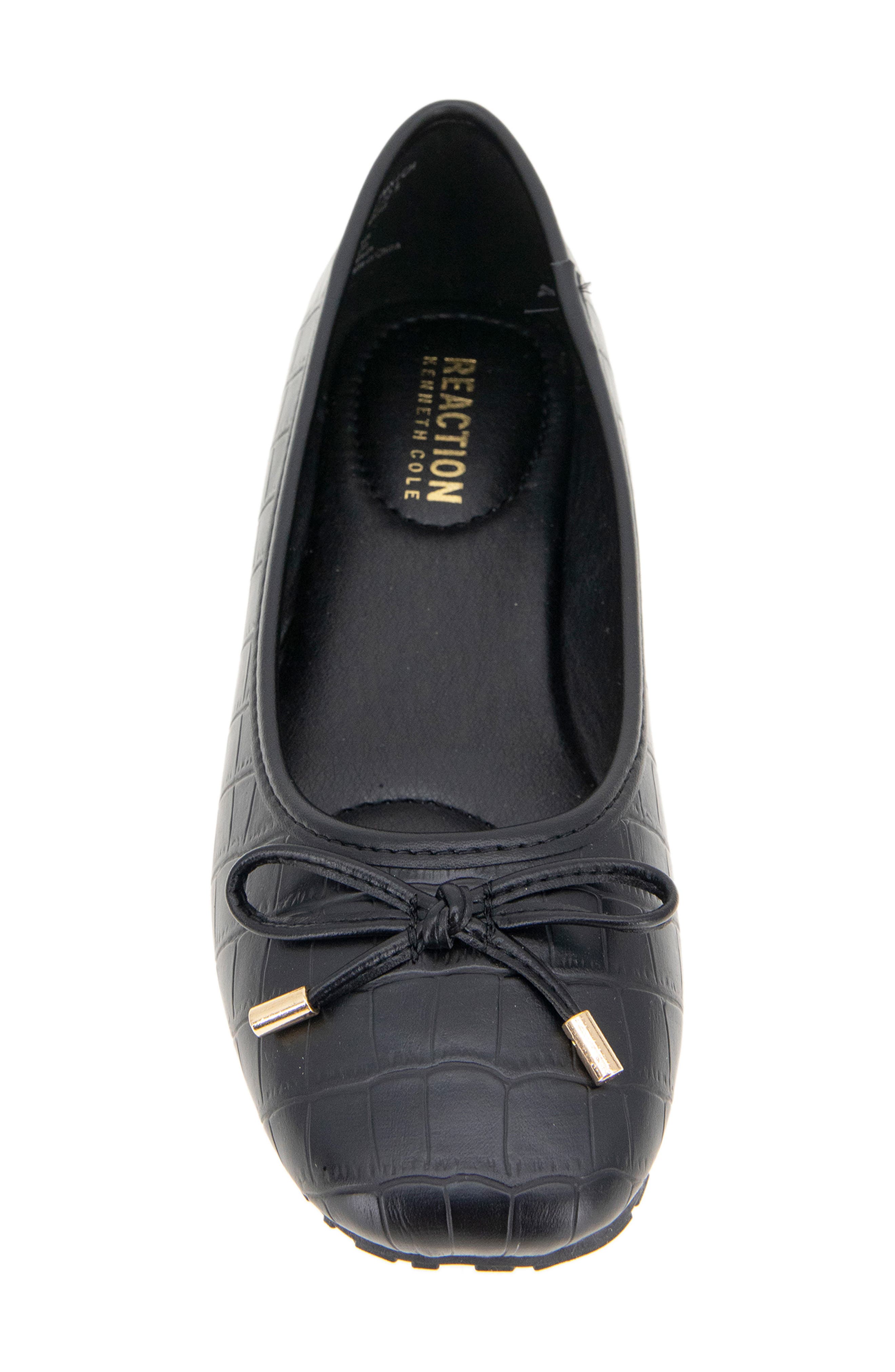 Reaction Kenneth Cole Elstree Flat, Alternate, color, Black Croco