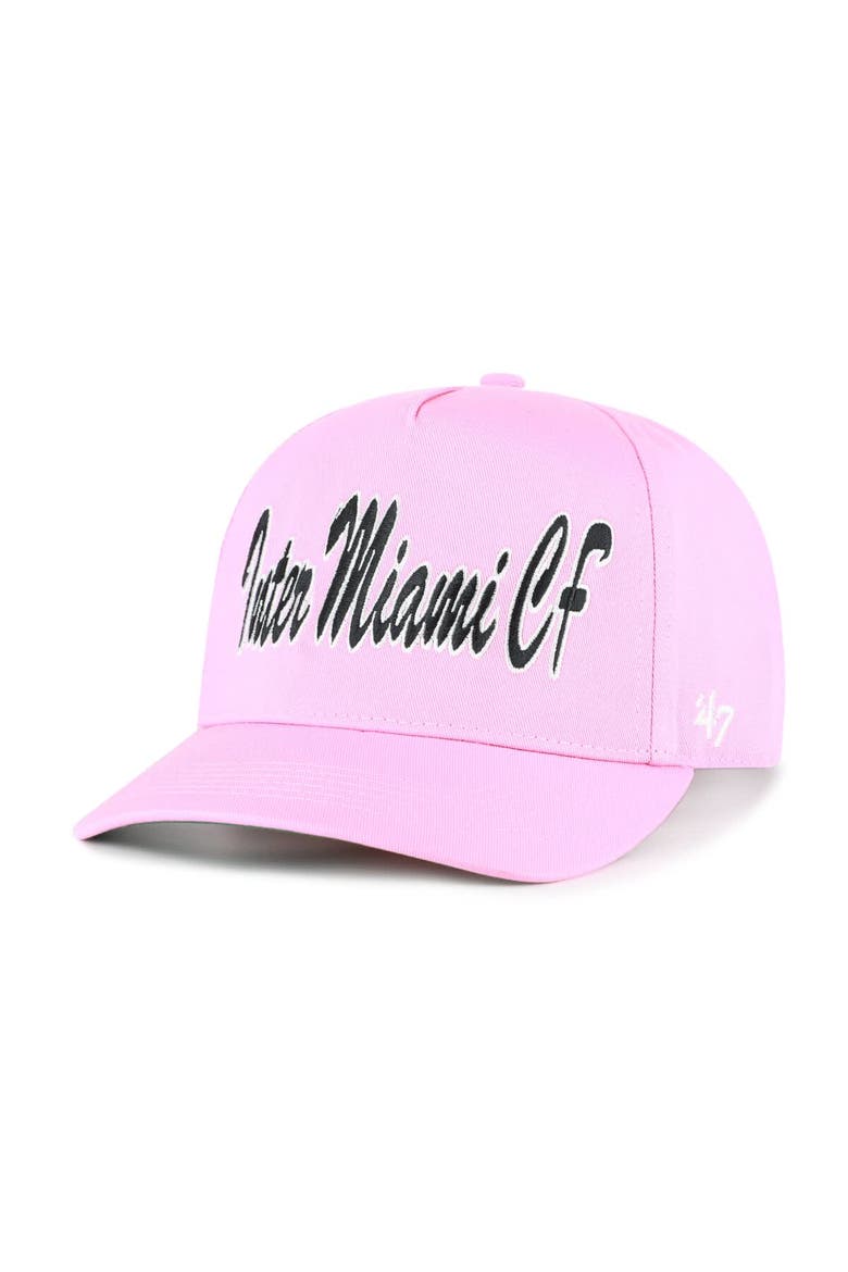 Men's '47  Pink Inter Miami CF Brushmark Hitch Adjustable Hat, Main, color, Pink