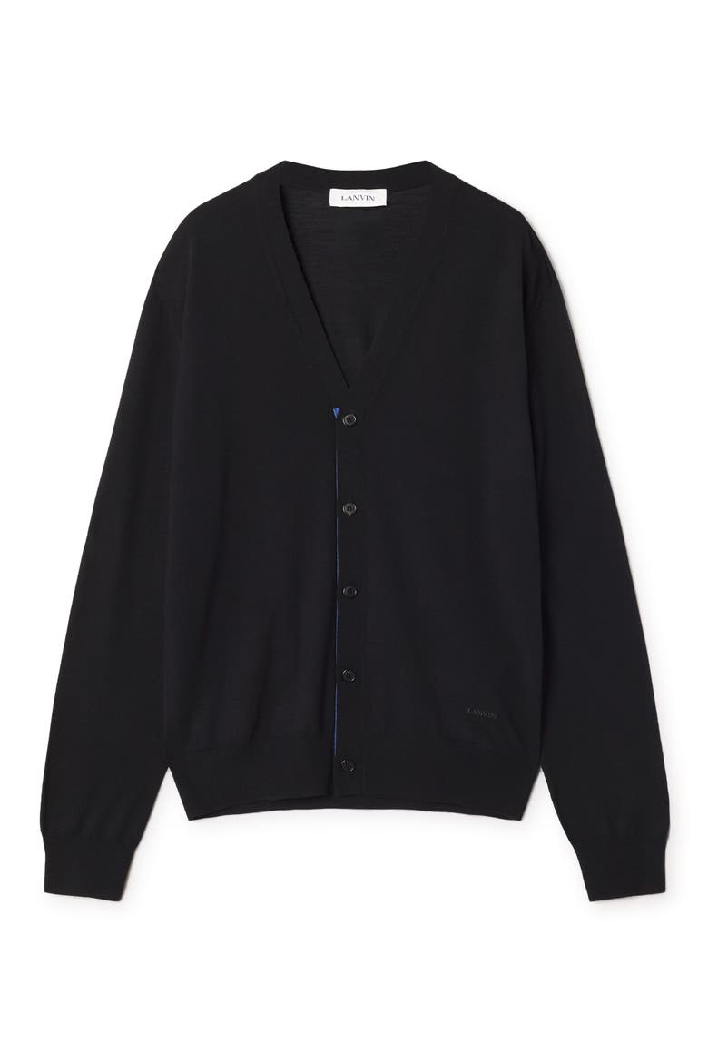 Classic Cardigan In Merino Wool, Alternate, color, Black