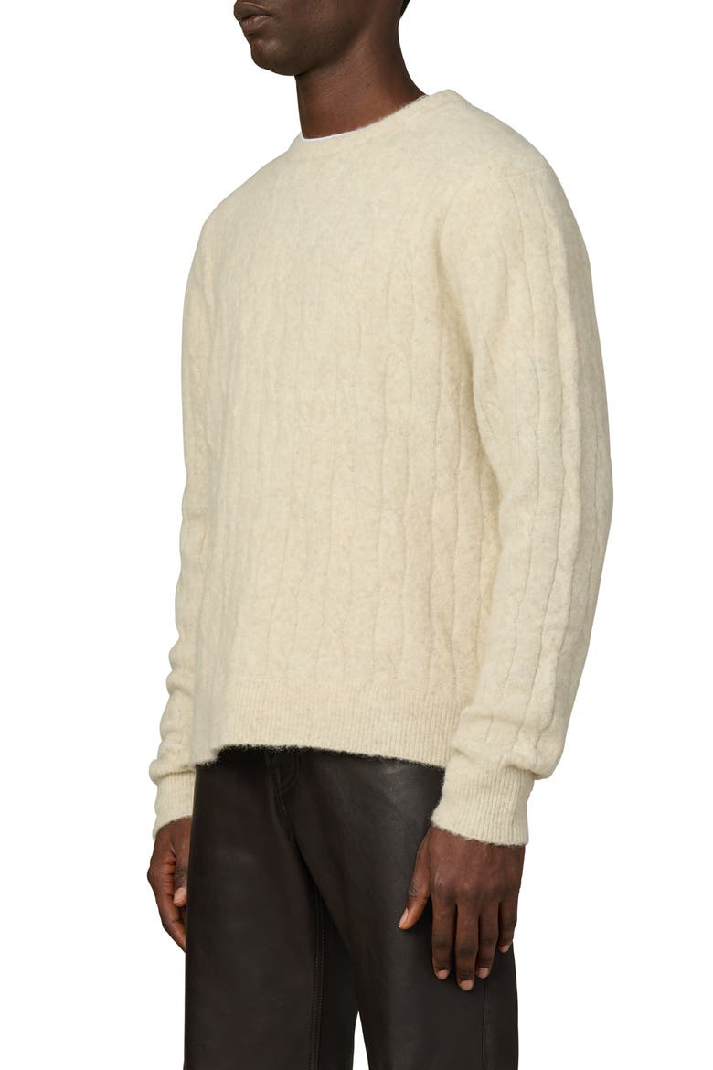 Cable Pullover Sweater, Alternate, color, WINTER SAND