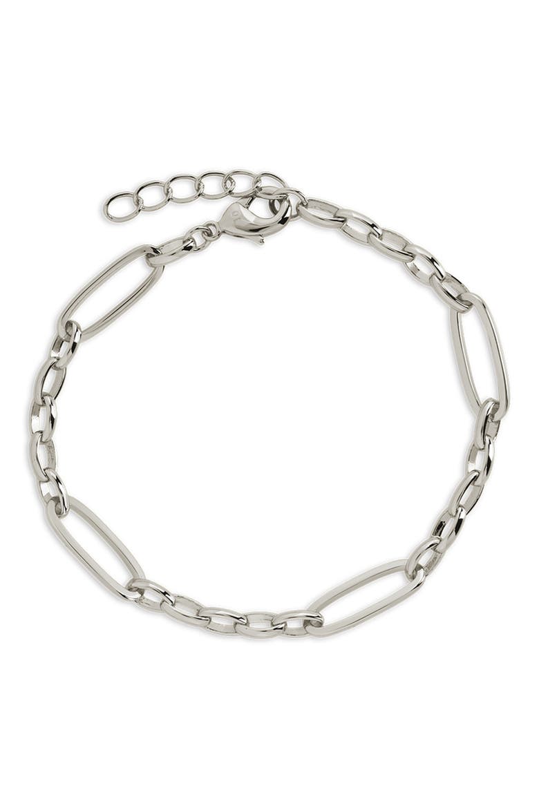 Amari Oval Link Chain Bracelet, Main, color, SILVER