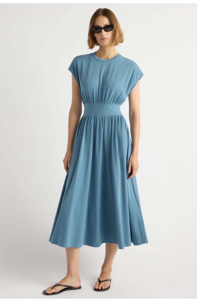 Modern Citizen Prima Jersey Midi Dress, Alternate, color, Dusty Blue