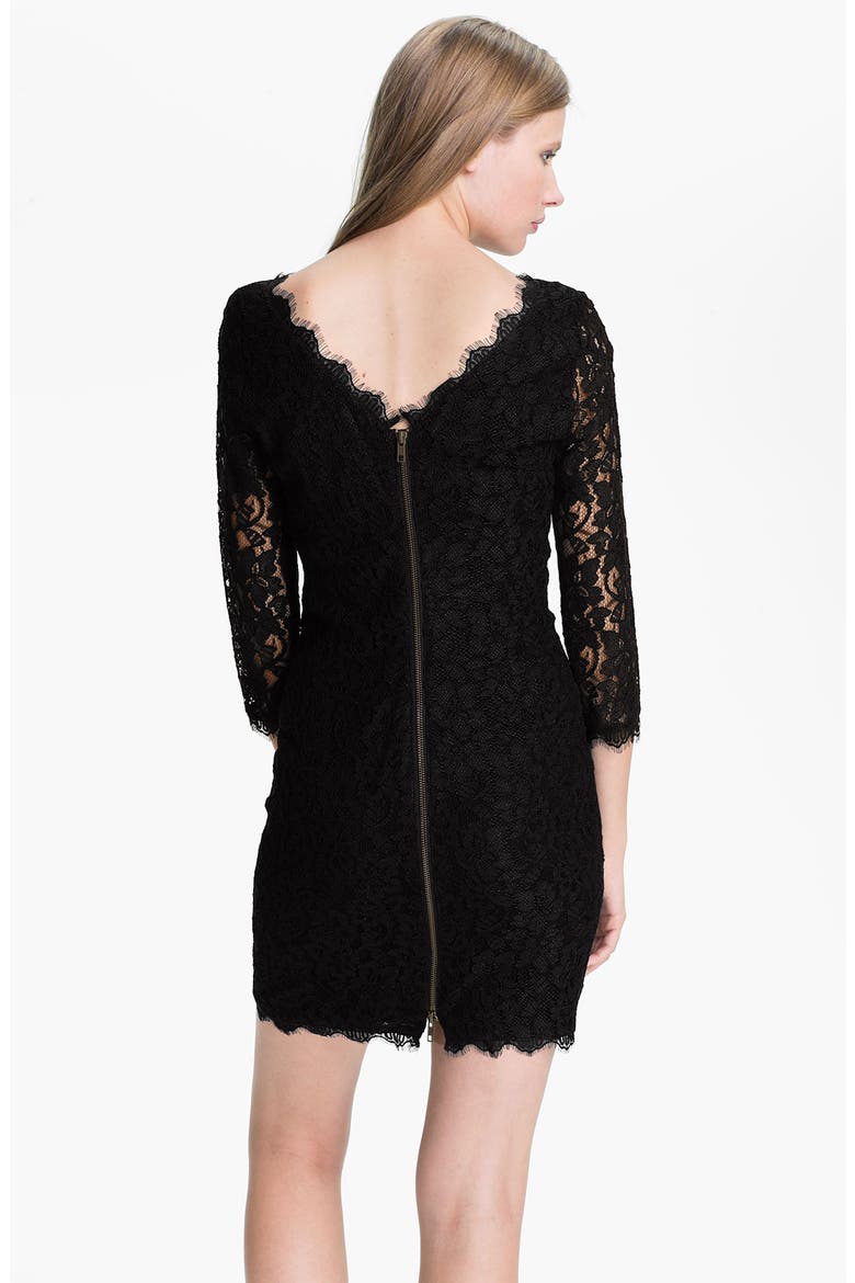 'Zarita' Lace Shift Dress, Alternate, color, BLACK