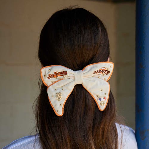 Lele Sadoughi Mlb San Francisco Giants Bow Barrette In White