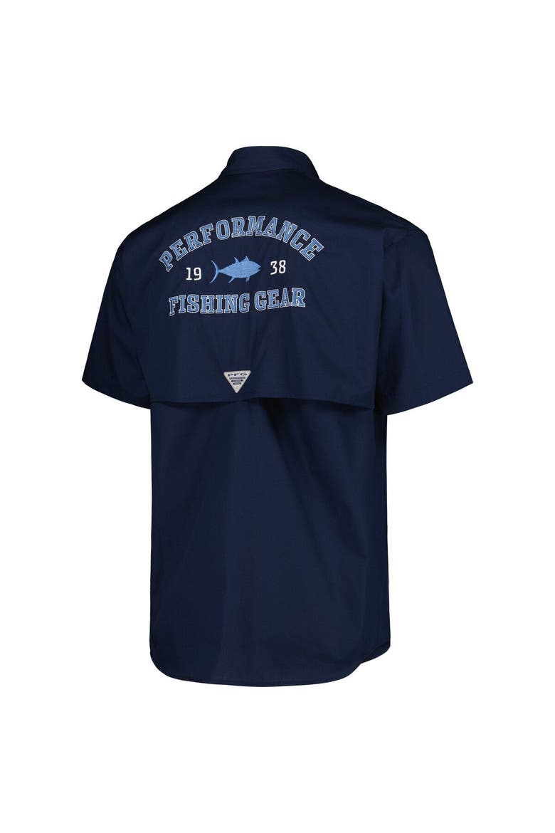 Men's Columbia Navy North Carolina Tar Heels Bonehead Button-Up Shirt, Alternate, color, Navy