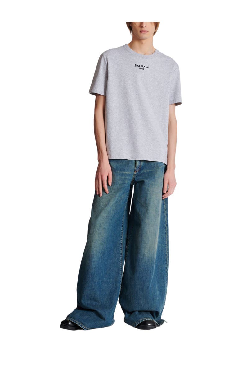 Balmain Embroidered Balmain Paris T-shirt, Alternate, color, 