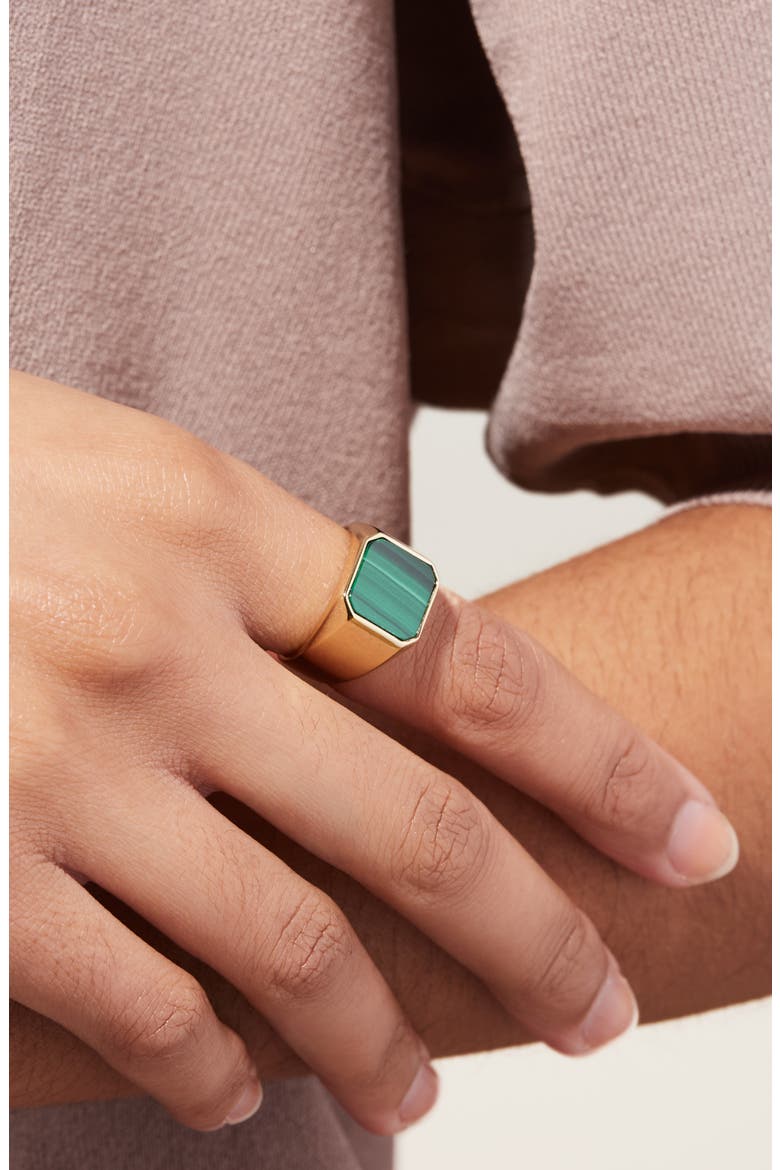 Square Signet Ring - Michelle Signet, Alternate, color, Gold