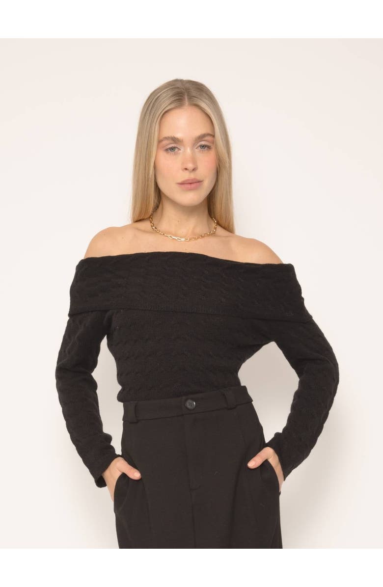 Central Park West Constance Cable Off Shoulder, Main, color, 