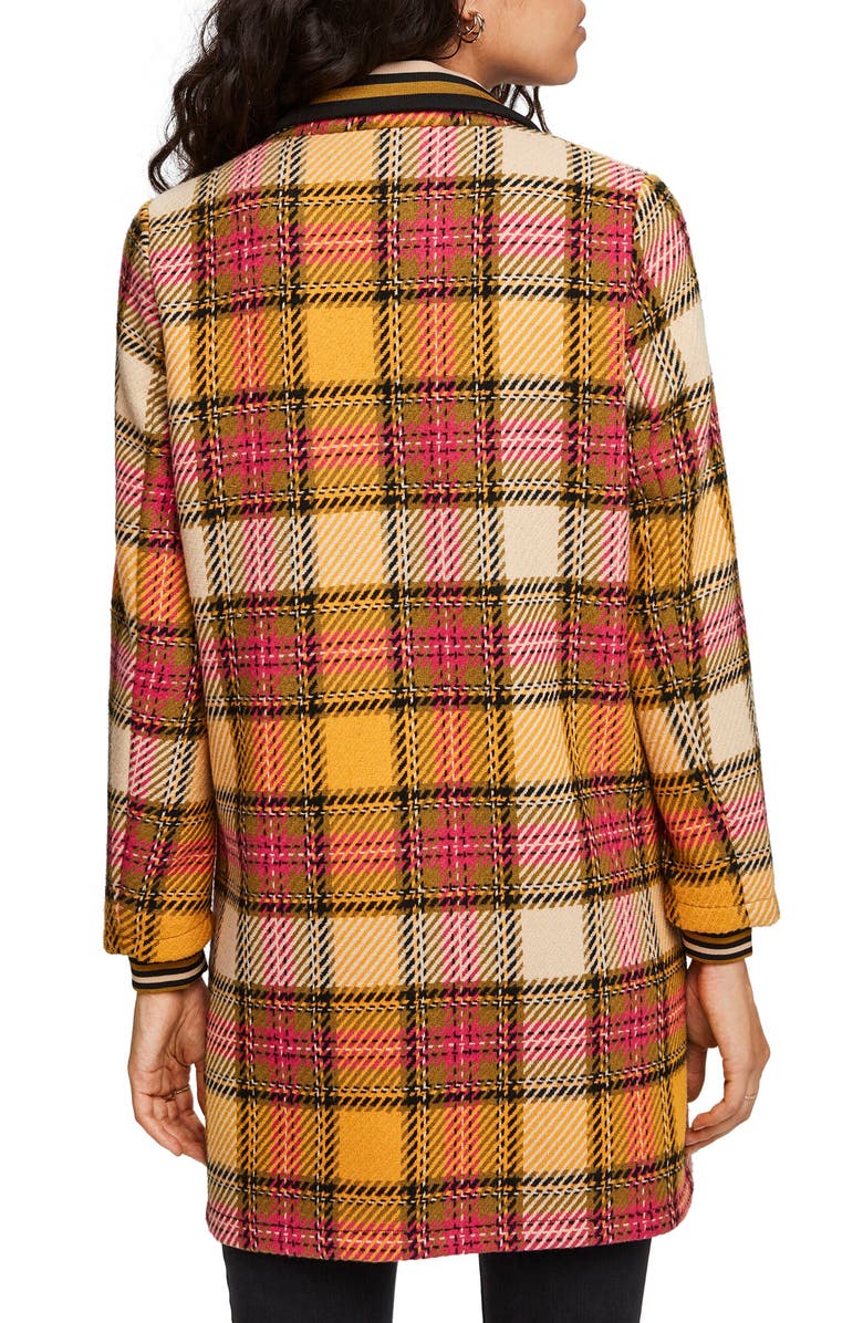 Scotch & Soda Plaid Bonded Wool Blend Jacket, Alternate, color,