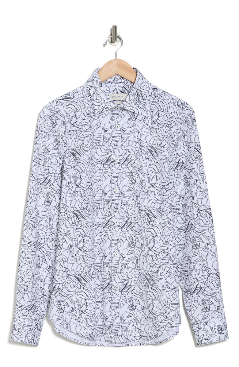 Bugatchi James Long Sleeve Stretch Cotton Button-Up Shirt, Alternate, color, 