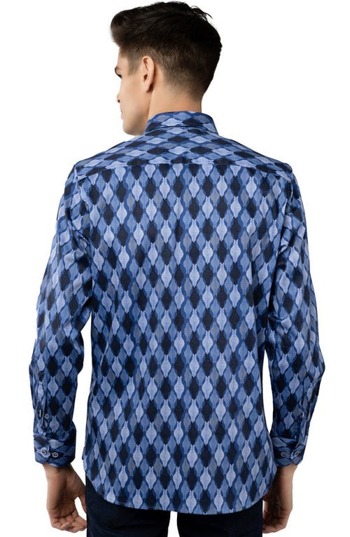 Luchiano Visconti Circle Shirt In Blue