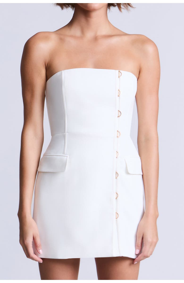 BCBG Maxazria Hayden Dress, Alternate, color, Snow White