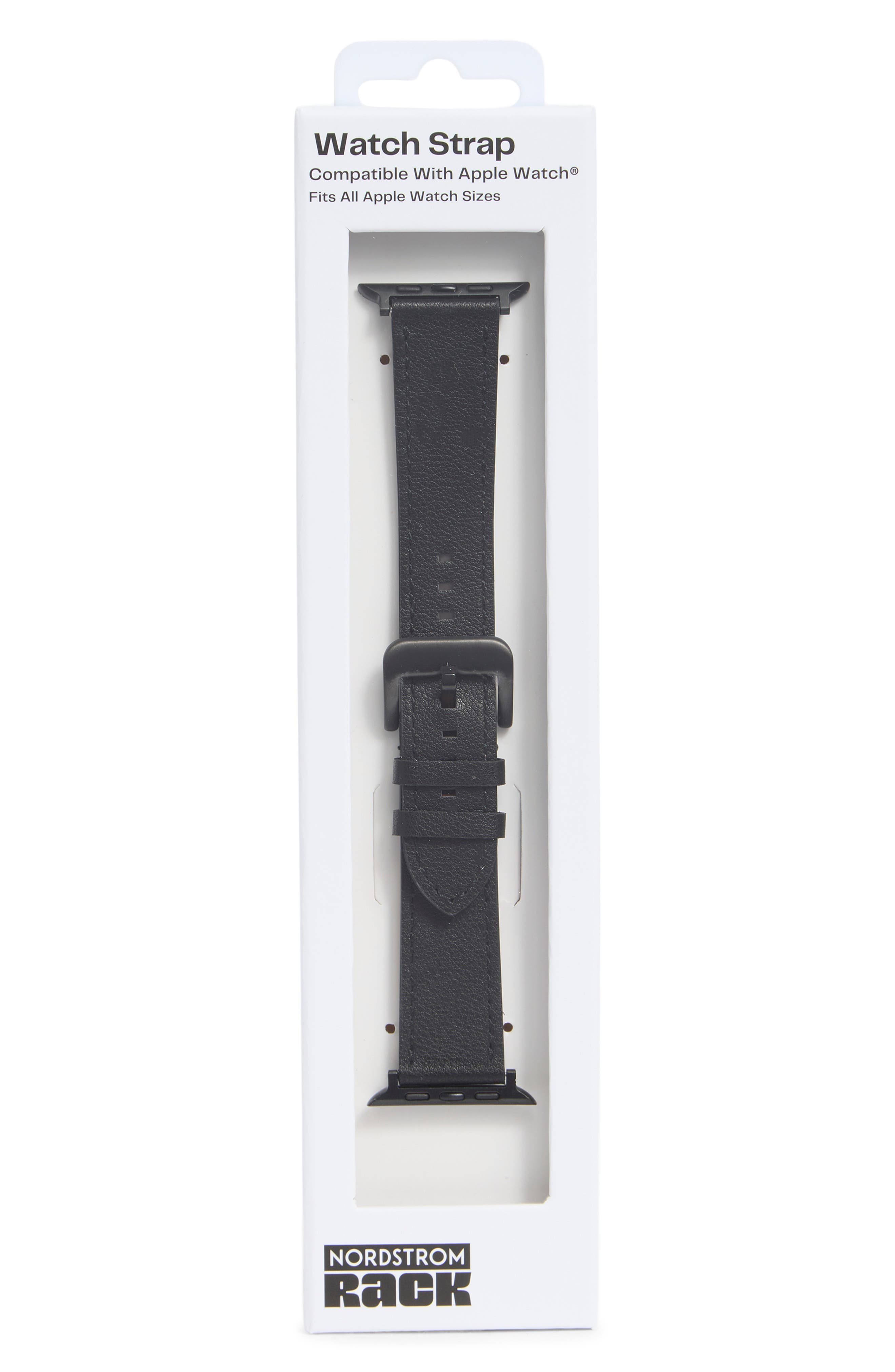 NORDSTROM RACK Leather Apple Watch® Watchband
