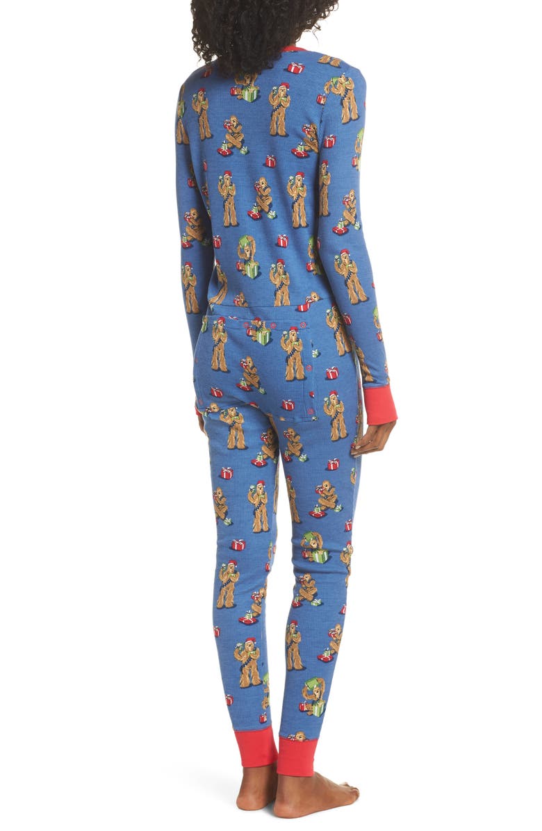 Munki Munki x Star Wars<sup>™</sup> Christmas Chewbacca One-Piece Pajamas, Alternate, color, 