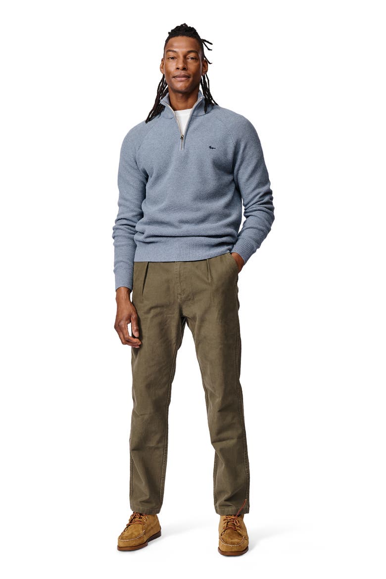 Owmby Long Sleeve Zip Neck Jumper, Alternate, color, Pale Bliue