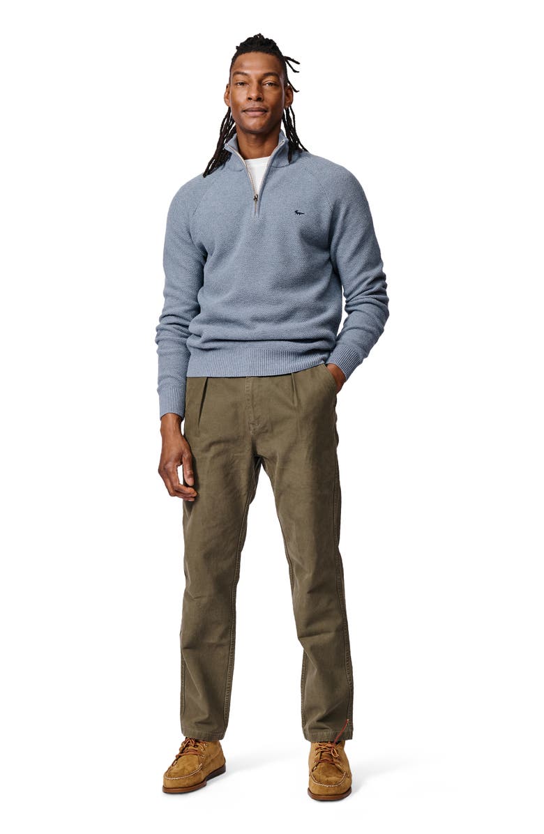 Aubin Owmby Long Sleeve Zip Neck Jumper, Alternate, color, Pale Bliue