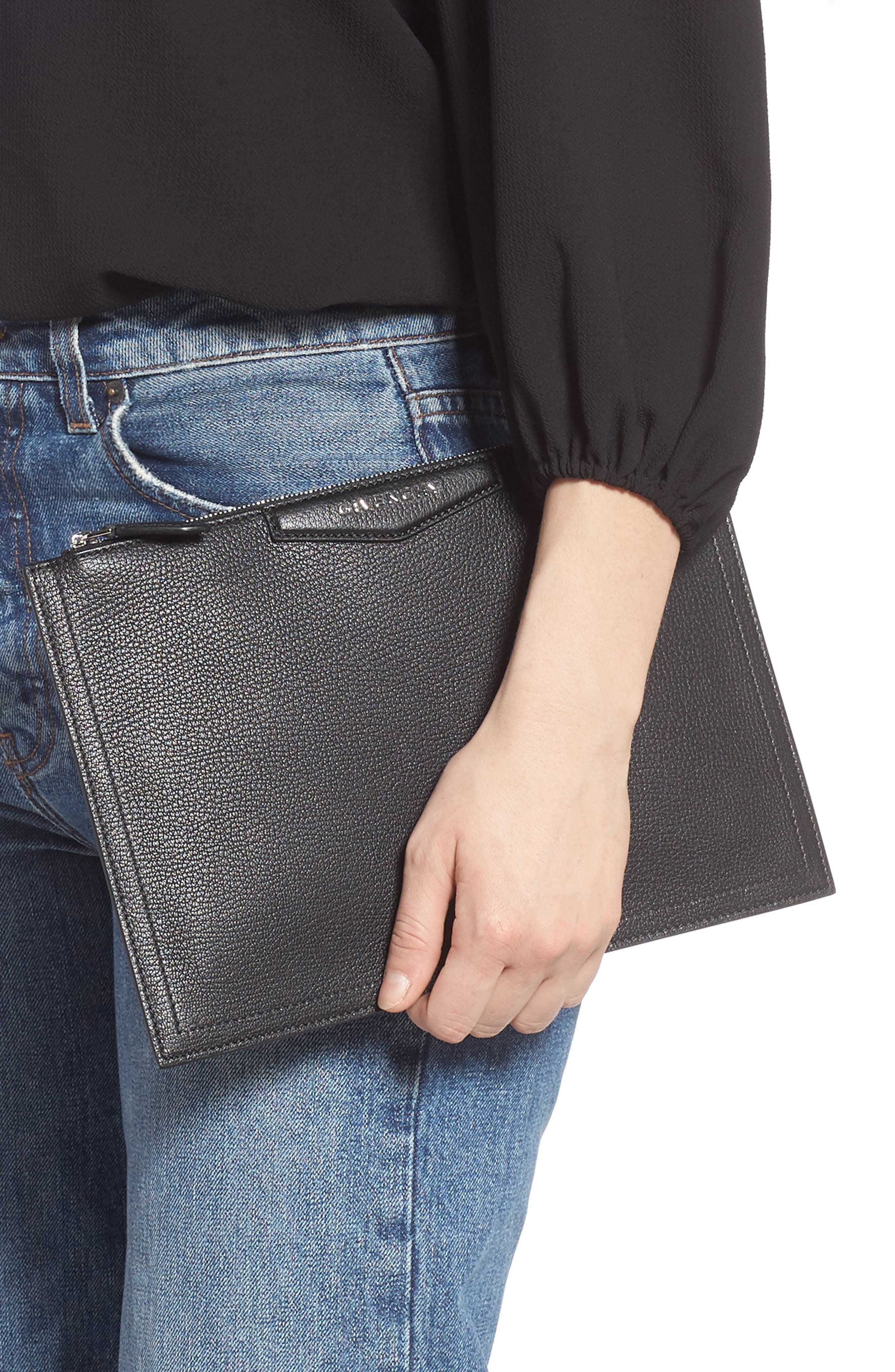 Givenchy Medium Antigona Leather Pouch, Alternate, color, 