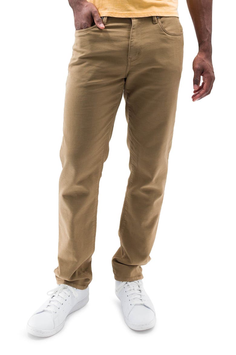 Comfort Athletic Fit Five Pocket Pants, Main, color, KANGAROO