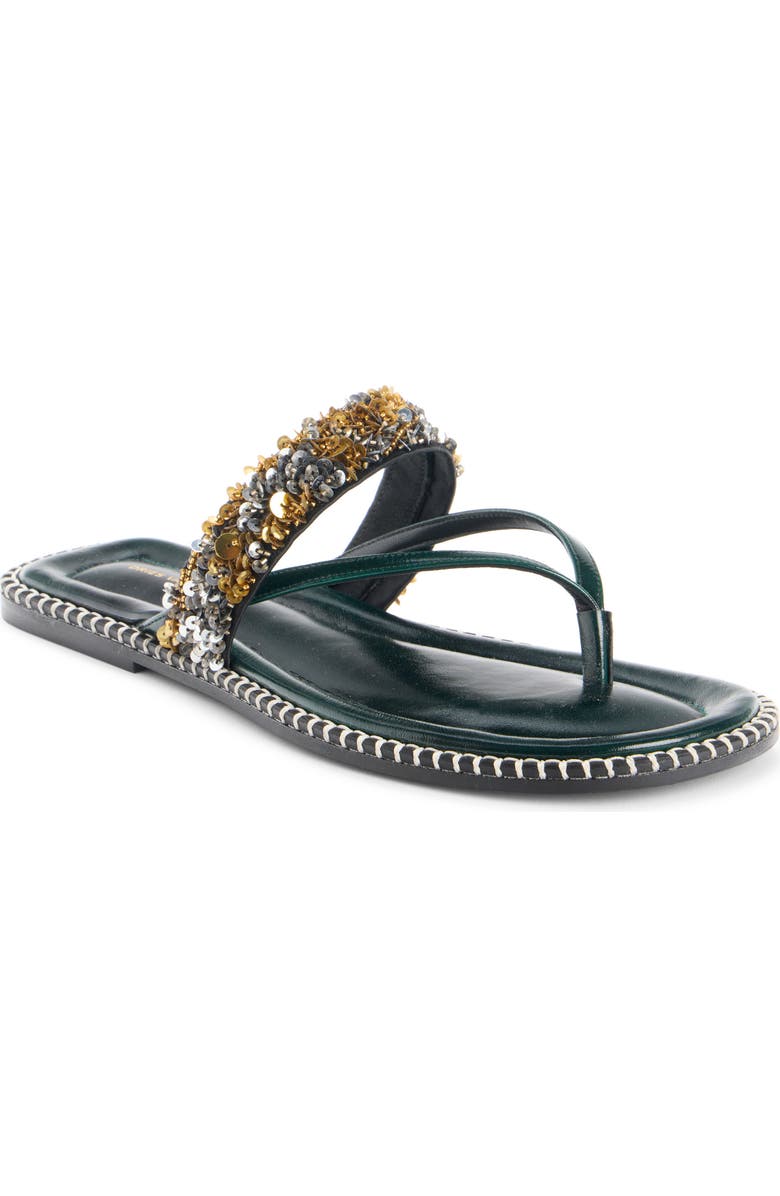 Dries Van Noten Sequin Slide Sandal, Main, color, Silver