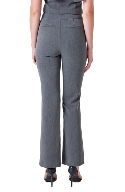 Endless Rose Low Rise Flare Pants In Gray