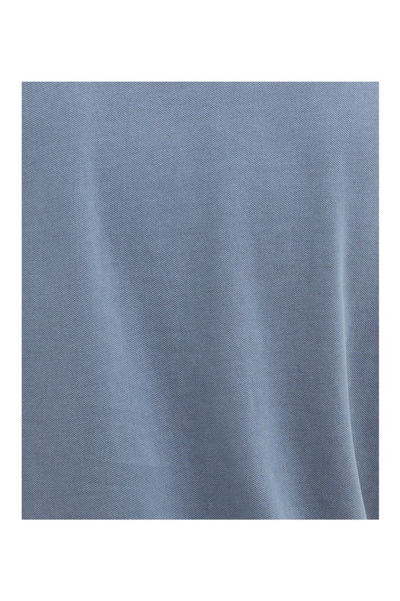 Tailored Fit Tartan Placket Cotton Piqué Polo, Alternate, color, WASHED BLUE