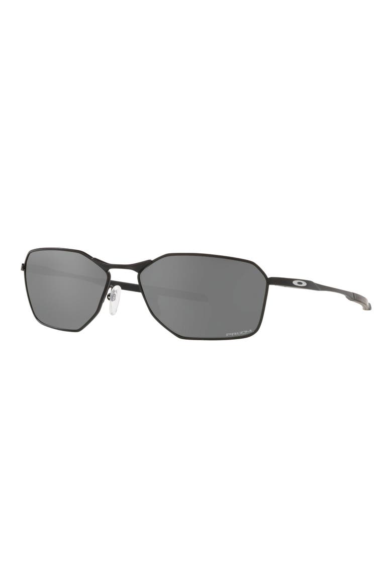 Savitar 58mm Polarized Rectangular Sunglasses, Alternate, color, SATIN BLACK/ PRIZM BLACK