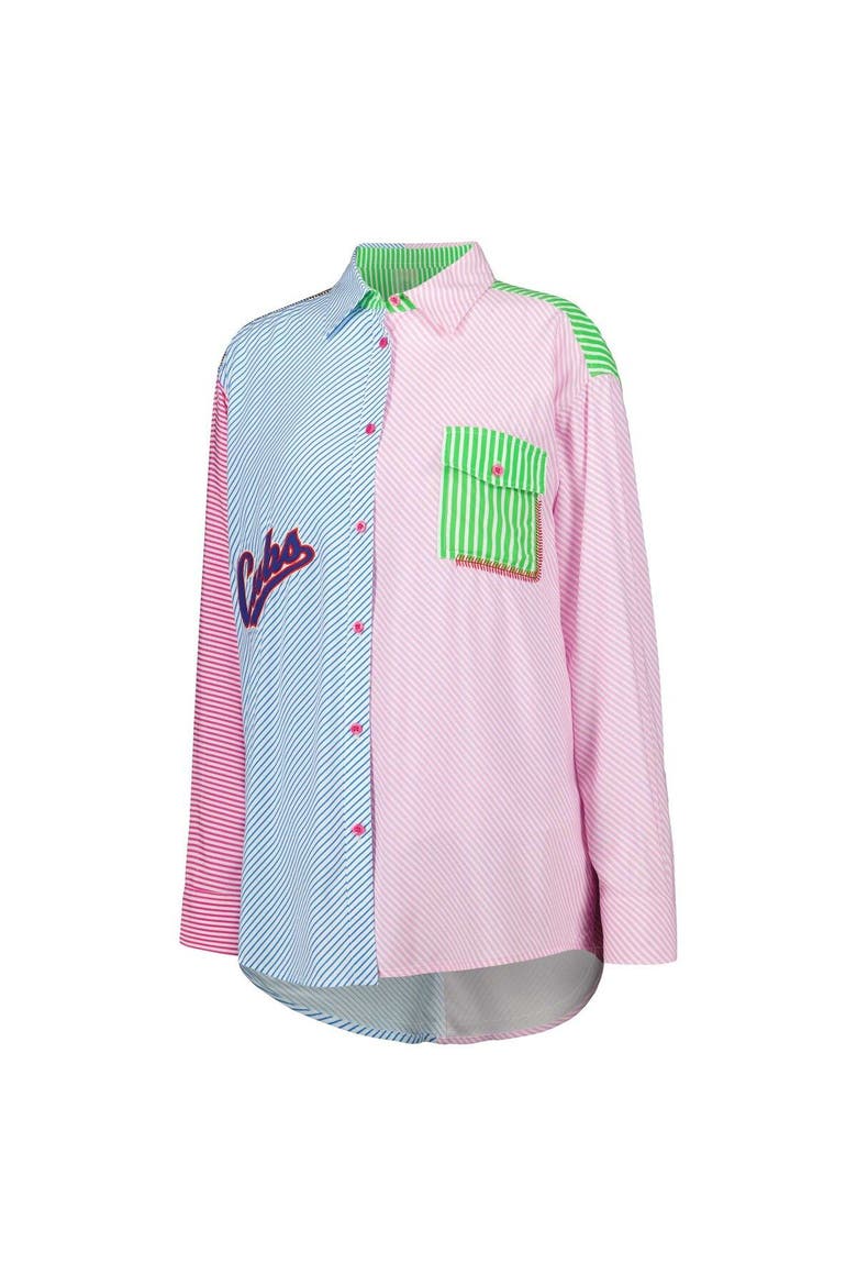 Women's Terez Chicago Cubs Button-Up Shirt, Alternate, color, Blue