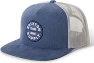 Brixton Oath Logo Patch Snapback Trucker Hat