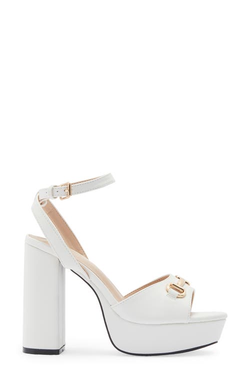 Wild Diva Lounge Alice Platform Sandal In White