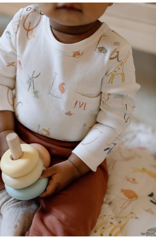 Pehr Shoulder Snap Pocket Organic Cotton Bodysuit In White