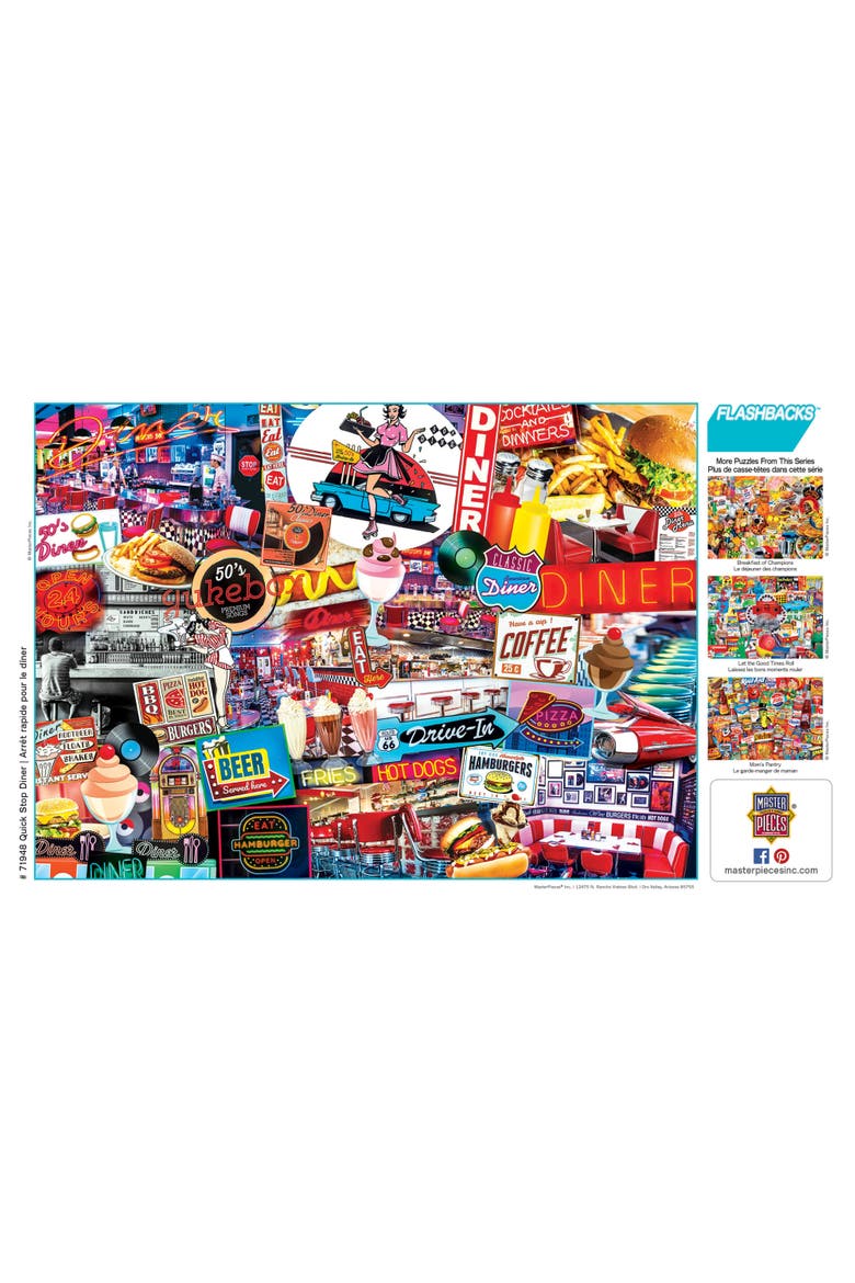 Quick Stop Diner 1000 Piece Puzzle, Alternate, color, Multicolor