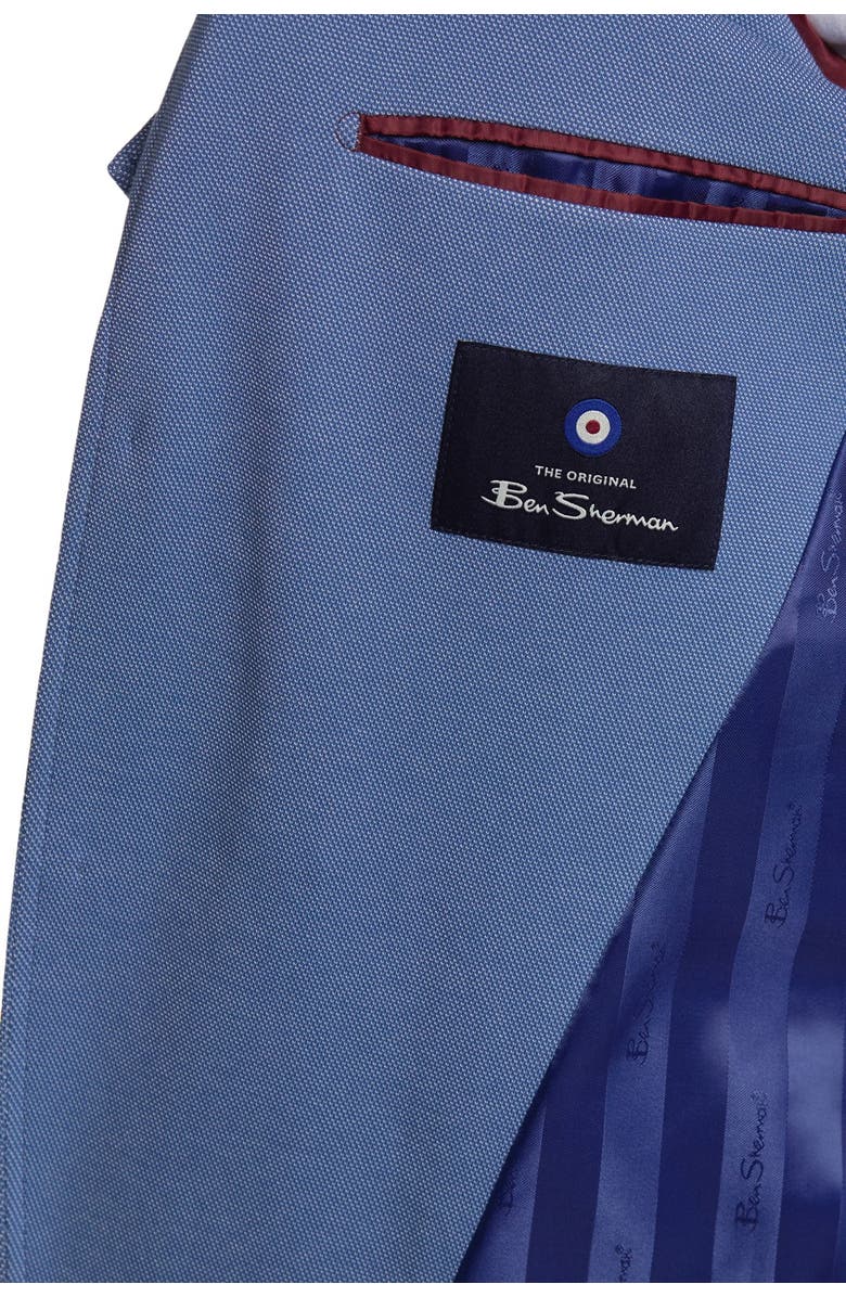 Ben Sherman Blue Birdseye Two Button Notch Lapel Union Fit Sport Coat, Alternate, color,