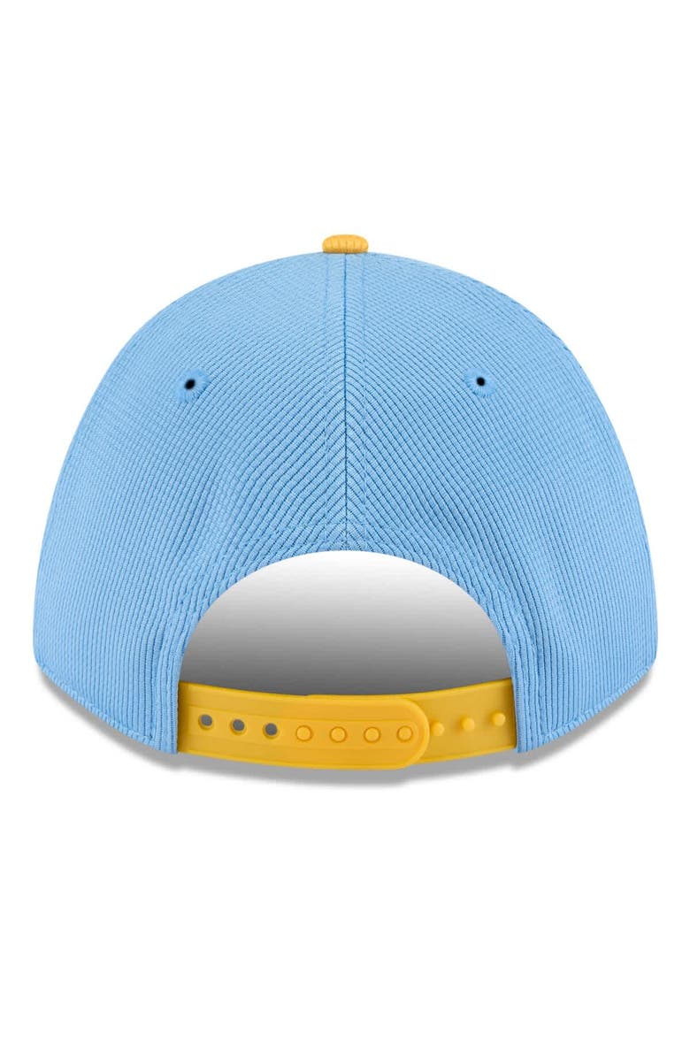 New Era Men's New Era  Light Blue/Gold Tampa Bay Rays 2025 Spring Training 9FORTY Adjustable Hat, Alternate, color, 