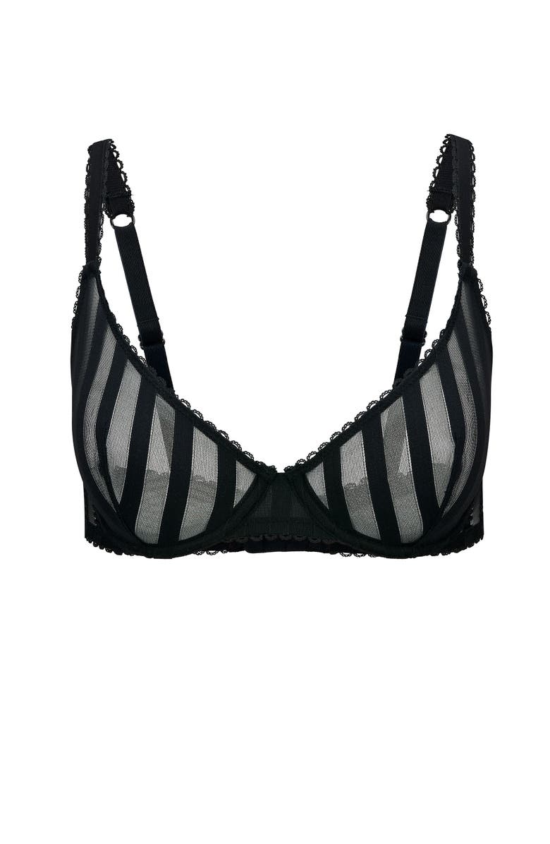 Adore Me Ninamarie Unlined Demi Bra, Alternate, color, Black