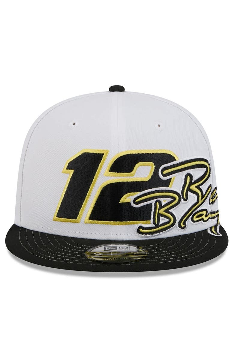 New Era Men's New Era White/Black Ryan Blaney  9FIFTY Snapback Hat, Alternate, color, White
