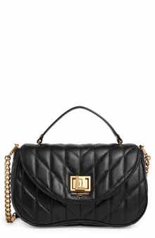 KARL LAGERFELD PARIS Lafayette Quilted Leather Satchel