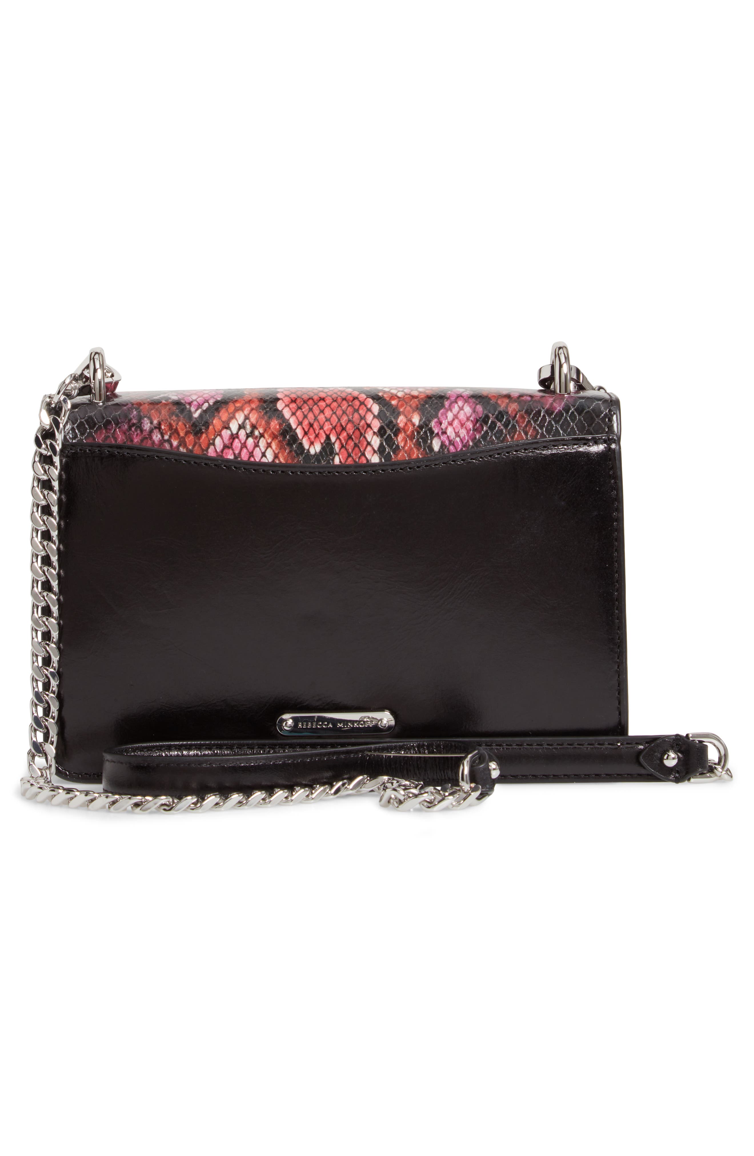 Jean Snake Embossed Leather Crossbody Bag, Alternate, color, PINK MULTI