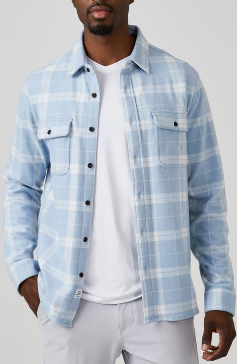 Generation Plaid Stretch Flannel Button-Up Shirt