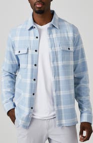 7 Diamonds Generation Plaid Stretch Flannel Button-Up Shirt