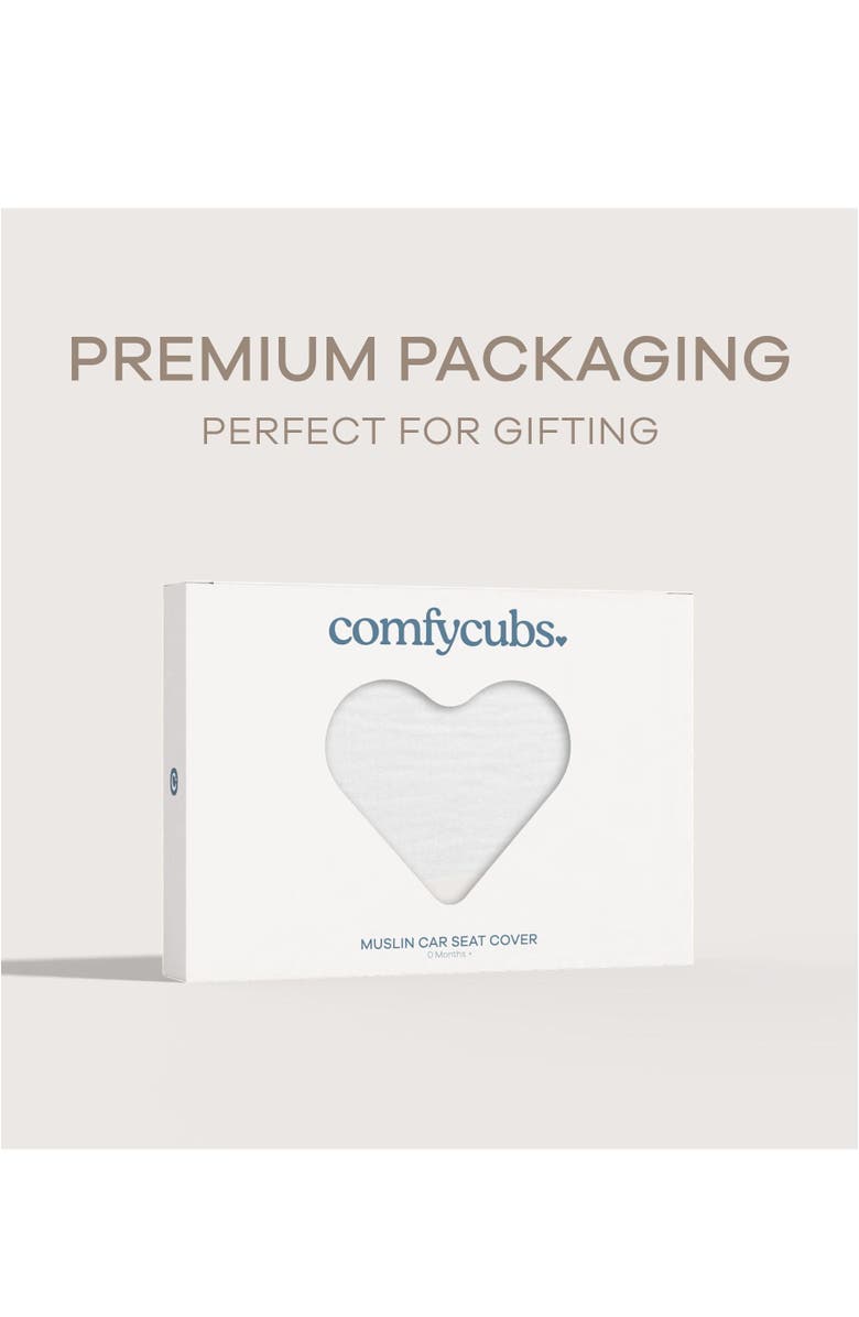 Comfy Cubs Baby Car Seat Cover, Alternate, color, White